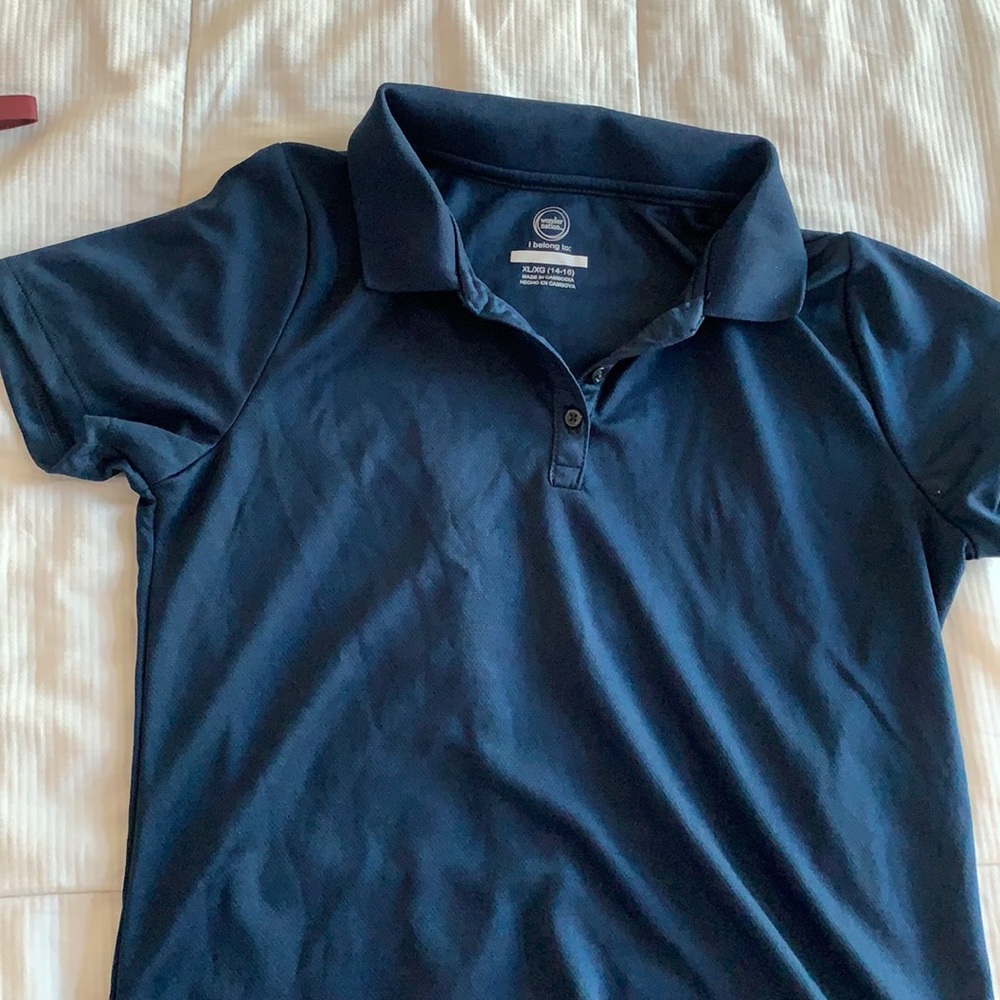 dry-fit navy blue polo